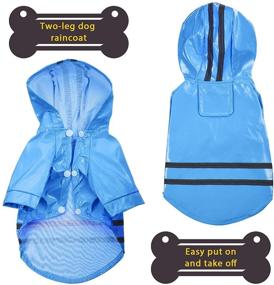 img 1 attached to 🌧️ Stay Dry in Style: 2-Piece Pet Dog Raincoat with Safety Reflective Stripes for Small to X-Large Dogs and Puppies