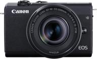 📷 компактная влоггинг камера canon eos m200 с объективом ef-m 15-45 мм - видео 4к, сенсорный жк-дисплей, wi-fi и bluetooth - черный логотип