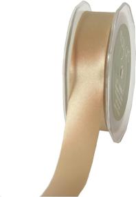 img 1 attached to 🎀 1-Inch Wide Champagne Satin Ribbon by May Arts