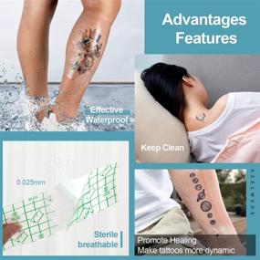img 2 attached to 🩹 Tattoo Aftercare Bandage - Protection and Healing with Waterproof Tattoo Bandages and Second Skin Wrap