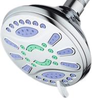 💦 aquastar elite 6-setting extra-large luxury spa shower head with antimicrobial anti-clog jets - inhibits mold, mildew & bacteria growth! / solid brass ball joint / chrome finish logo