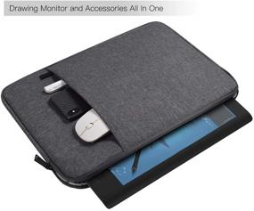 img 2 attached to 🔒 Secure and Stylish Space Grey Sleeve for XP-Pen Deco 01/Star 06, UGEE M708, Wacom PTH660, and more!