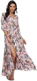 img 4 attached to VintageClothing Womens Floral Dresses Sleeves Women's Clothing for Dresses