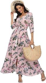 img 2 attached to VintageClothing Womens Floral Dresses Sleeves Women's Clothing for Dresses