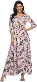 img 1 attached to VintageClothing Womens Floral Dresses Sleeves Women's Clothing for Dresses