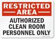 smartsign restricted area clean personnel logo