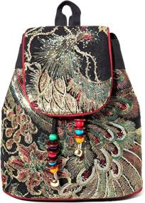 img 4 attached to 🎒 Classic Phoenix Embroidered Backpack - Perfect Shoulder Daypacks for Casual Style