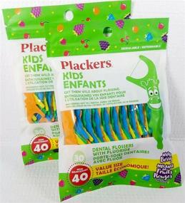 img 1 attached to Plackers Kids Mixed Berry Dental 🍇 Flossers - 2 Sets of 40 Counts
