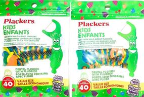img 2 attached to Plackers Kids Mixed Berry Dental 🍇 Flossers - 2 Sets of 40 Counts
