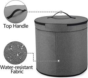 img 1 attached to Yarwo 8 Quart Instant Pot Dust Cover - Double 🧺 Layers Nylon, Pockets & Wipe Clean Liner, Gray Arrow Design (Patent Pending)