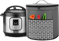 yarwo 8 quart instant pot dust cover - double 🧺 layers nylon, pockets & wipe clean liner, gray arrow design (patent pending) logo