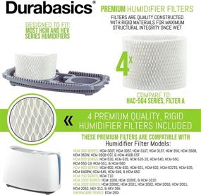 img 3 attached to 🌬️ Durabasics 4 Pack of Premium Humidifier Filters | Compatible with Honeywell HAC-504, HAC-504AW & Filter A | Replacement for Honeywell HCM 350 & Cool Mist Humidifiers