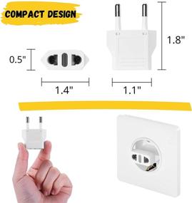 img 2 attached to 🔌 Bates- European Plug Adapter: 3-Piece Set for US to Europe Conversion