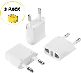 img 3 attached to 🔌 Bates- European Plug Adapter: 3-Piece Set for US to Europe Conversion