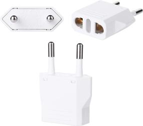 img 4 attached to 🔌 Bates- European Plug Adapter: 3-Piece Set for US to Europe Conversion