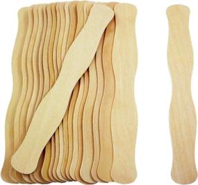 img 1 attached to 📦 Box of 100 Perfect Stix 8-Inch Wooden Wavy Fan Handles