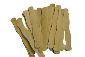 img 2 attached to 📦 Box of 100 Perfect Stix 8-Inch Wooden Wavy Fan Handles