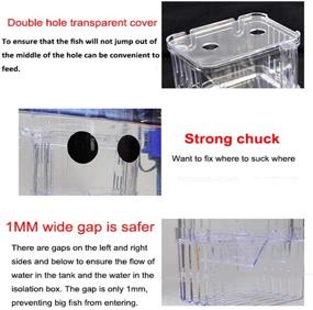 img 1 attached to 🐠 2pcs Aquarium Fish Breeder Box: Self-Floating Transparent Hatching Incubator for Guppies Baby Fish Hatchery Tank