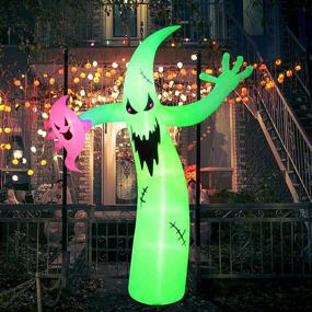 img 3 attached to 👻 Spooky 12 Ft Halloween Inflatable Decorations - Angela&Alex Tall Ghost Inflatables with Built-in LED Lights - Perfect for Yard, Garden, Lawn Festival Holiday Party