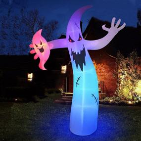 img 4 attached to 👻 Spooky 12 Ft Halloween Inflatable Decorations - Angela&Alex Tall Ghost Inflatables with Built-in LED Lights - Perfect for Yard, Garden, Lawn Festival Holiday Party