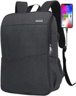 💼 water resistant laptop backpack with usb charging port – perfect for college, business travel & daily commutes logo