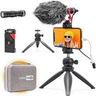 улучшите свои блоги с uskeyvision video microphone kit - vlog k1: микрофон, штатив, шаровая головка и зажим для телефона для iphone/смартфона/камер. логотип