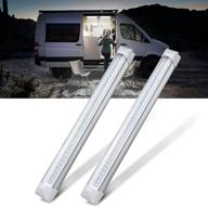 🚐 mictuning 13.5 inch car interior led light bar: powerful 72-led lamp for van, lorry, truck, camper, boat - 2 pcs logo