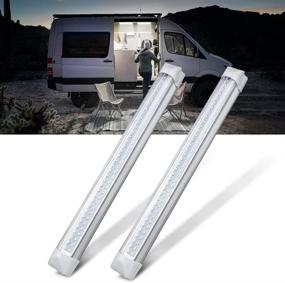 img 4 attached to 🚐 MICTUNING 13.5 Inch Car Interior LED Light Bar: Powerful 72-LED Lamp for Van, Lorry, Truck, Camper, Boat - 2 Pcs