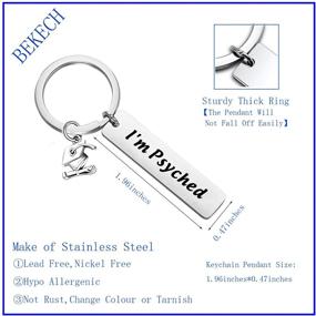 img 3 attached to 🎓 BEKECH I'm Psyched Grad Cap Charm Keychain: Perfect Psychology Major Graduation Gift for PHD Graduates