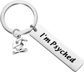 img 4 attached to 🎓 BEKECH I'm Psyched Grad Cap Charm Keychain: Perfect Psychology Major Graduation Gift for PHD Graduates