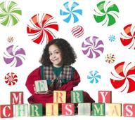 vibrant peppermint cutouts: festive candy christmas wall décor - 19pcs holiday cut-outs logo