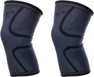 👣 etukuni 2 pack knee compression sleeve: pain relief & support for arthritis, acl, meniscus tear logo