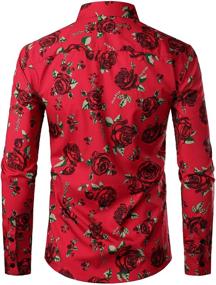 img 3 attached to Fashionable Men's Clothing - ZEROYAA Printed ZLCL21 Black Polyester Shirts