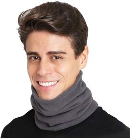 img 4 attached to Fleece Neck Warmer for Men by Tough Headwear: Essential Accessories and Scarves