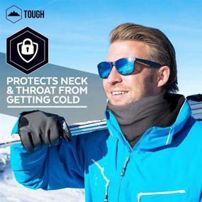 img 3 attached to Fleece Neck Warmer for Men by Tough Headwear: Essential Accessories and Scarves