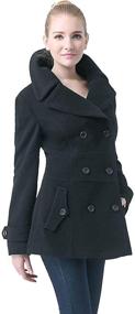 img 1 attached to Stylish BGSD Women Joann Wool Blend Pea Coat: Regular, Plus Size, and Petite Options