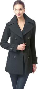 img 3 attached to Stylish BGSD Women Joann Wool Blend Pea Coat: Regular, Plus Size, and Petite Options