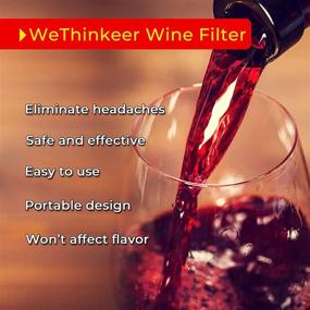 img 2 attached to 🍷 WeThinkeer Wine Filters (12 Packs) - Say Goodbye to Wine Sensitivities: Remove Sulfites, Histamine, and Tannin – Prevent Headaches, Nausea, and Sensitivity