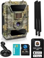 📷 lte 4g cellular trail camera 2021 – outdoor wifi full hd wild game camera with night vision for deer hunting & security – wireless waterproof and motion activated – 32gb sd card + sim card (1-pack) logo