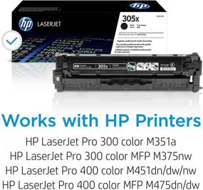 img 3 attached to 🖨️ Картридж HP 305X, CE410X, черного цвета, повышенной емкости - совместим с принтерами HP LaserJet Pro Color M451, M475, M375nw Series.