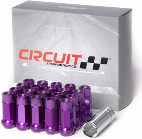 img 4 attached to 🔧 Circuit Performance Forged Steel Extended Open End Hex Lug Nut for Aftermarket Wheels: 12x1.25 Purple - 20 Piece Set + Tool