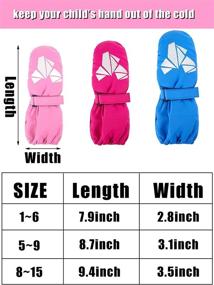 img 2 attached to Waterproof Winter Mitten Gloves for Unisex, Girls' Accessories (SEO Optimized)