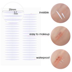 img 2 attached to 👁️ 3 Packs Ultra Invisible Double-Sided Sticky Double Eyelid Tapes Stickers: Instant Eyelid Lift Solution for Heavy Saggy, Hooded, Droopy, Uneven, Mono-eyelids Without Surgery