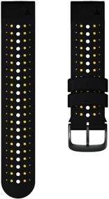 img 3 attached to 🌈 Abanen for Fenix 5/Fenix 6 Quick Release Fit Watch Bands, 22mm Soft Sport Waterproof Strap - Compatible with Garmin Fenix 5/5 Plus,Fenix 6 Pro/Sapphire,Instinct,Approach S62 (Black-Yellow)
