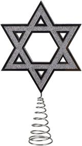 img 2 attached to 🕎 Silver 9-Inch Hanukkah Tree Topper by Kurt S. Adler