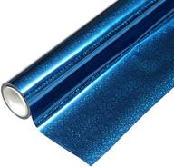 🔵 12-inch x 6.5 ft htv vinyl rolls - laser background series - perfect for craft projects, decor stickers, and car decals – laser dark blue vinyl paper logo