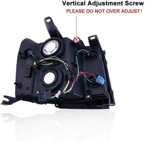 img 2 attached to 🔦 Премиум фары сборки GGMSR07-G2: идеальное сочетание для 2007-2013 GMC Sierra 1500/2007-2014 Sierra 2500HD 3500HD в черном корпусе, с янтарным отражателем и прозрачным объективом