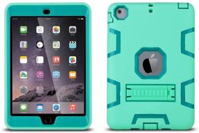 img 2 attached to BENTOBEN iPad Mini Case: Shock-Absorbing Mint Green 📱 & Blue Protective Cover (Includes Kickstand) for iPad Mini 2/3/Retina