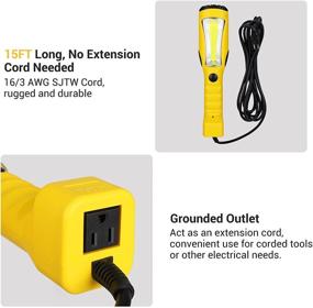 img 3 attached to 💡 DEWENWILS 15ft COB LED Work Light: Powerful 1200LM with Magnet, Swivel Hook - ETL Listed