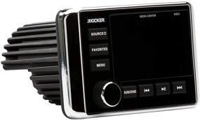 img 2 attached to 🚤 Kicker 46KMC4 Marine Dual Zone Bluetooth Boat Media Center with LCD Gauge Style Display, USB & AM/FM Radio